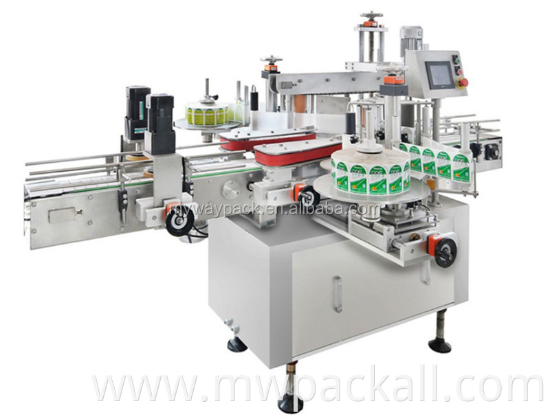 Competitive industrial wax crayon two sides printing labeling machine /double sizes label machine